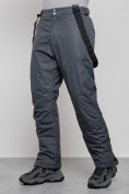 Купить Полукомбинезон утепленный мужской зимний горнолыжный темно-серого цвета 7507TC, фото 10