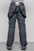 Купить Полукомбинезон утепленный мужской зимний горнолыжный темно-серого цвета 7507TC, фото 12
