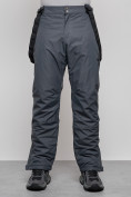 Купить Полукомбинезон утепленный мужской зимний горнолыжный темно-серого цвета 7507TC, фото 9