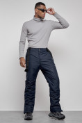 Купить Полукомбинезон утепленный мужской зимний горнолыжный темно-синего цвета 7507TS, фото 15