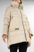 Купить Куртка зимняя big size бежевого цвета 7519B, фото 13