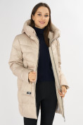 Купить Куртка зимняя big size бежевого цвета 7519B, фото 15