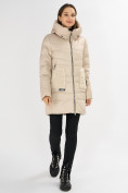 Купить Куртка зимняя big size бежевого цвета 7519B, фото 19