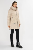 Купить Куртка зимняя big size бежевого цвета 7519B, фото 21