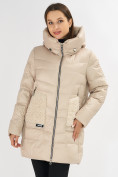 Купить Куртка зимняя big size бежевого цвета 7519B, фото 24