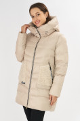 Купить Куртка зимняя big size бежевого цвета 7519B, фото 25