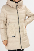 Купить Куртка зимняя big size бежевого цвета 7519B, фото 26