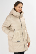 Купить Куртка зимняя big size бежевого цвета 7519B, фото 27