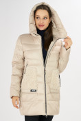 Купить Куртка зимняя big size бежевого цвета 7519B, фото 28
