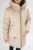 Купить Куртка зимняя big size бежевого цвета 7519B, фото 29