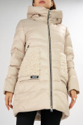 Купить Куртка зимняя big size бежевого цвета 7519B, фото 32