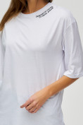 Купить Женские футболки с надписями белого цвета 76013Bl, фото 3