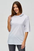 Купить Женские футболки с надписями белого цвета 76013Bl, фото 4