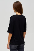 Купить Женские футболки с надписями черного цвета 76013Ch, фото 5