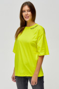 Купить Женские футболки с надписями желтого цвета 76013J, фото 3