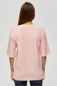 Купить Женские футболки с надписями розового цвета 76013R, фото 5