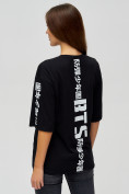 Купить Женские футболки с надписями черного цвета 76017Ch, фото 6