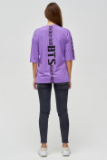 Купить Женские футболки с надписями фиолетового цвета 76017F, фото 2
