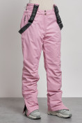 Купить Полукомбинезон утепленный женский зимний горнолыжный розового цвета 7601R, фото 12