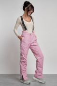 Купить Полукомбинезон утепленный женский зимний горнолыжный розового цвета 7601R, фото 19