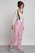 Купить Полукомбинезон утепленный женский зимний горнолыжный розового цвета 7601R, фото 3