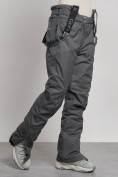Купить Полукомбинезон утепленный женский зимний горнолыжный серого цвета 7601Sr, фото 11