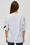Купить Женские футболки с принтом белого цвета 76024Bl, фото 6