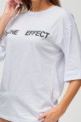 Купить Женские футболки с надписями белого цвета 76025Bl, фото 3