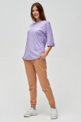 Купить Женские футболки с надписями фиолетового цвета 76025F