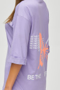 Купить Женские футболки с надписями фиолетового цвета 76025F, фото 6