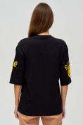 Купить Женские футболки с надписями черного цвета 76028Ch, фото 5
