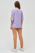 Купить Женские футболки с надписями фиолетового цвета 76028F, фото 2