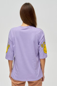Купить Женские футболки с надписями фиолетового цвета 76028F, фото 4