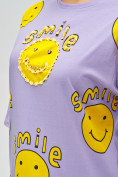 Купить Женские футболки с надписями фиолетового цвета 76028F, фото 5