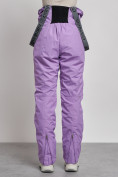 Купить Полукомбинезон с высокой посадкой женский зимний фиолетового цвета 7605F, фото 10
