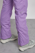 Купить Полукомбинезон с высокой посадкой женский зимний фиолетового цвета 7605F, фото 13