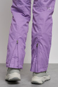 Купить Полукомбинезон с высокой посадкой женский зимний фиолетового цвета 7605F, фото 14