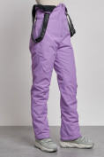 Купить Полукомбинезон с высокой посадкой женский зимний фиолетового цвета 7605F, фото 9
