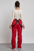Купить Полукомбинезон утепленный женский зимний горнолыжный красного цвета 7607Kr, фото 18