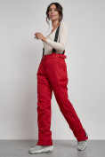 Купить Полукомбинезон утепленный женский зимний горнолыжный красного цвета 7607Kr, фото 2