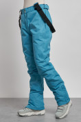 Купить Полукомбинезон утепленный женский зимний горнолыжный синего цвета 7607S, фото 10