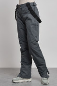 Купить Полукомбинезон утепленный женский зимний горнолыжный серого цвета 7607Sr, фото 2