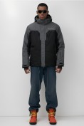 Купить Горнолыжная куртка мужская зимняя темно-серого цвета 7612TC, фото 5