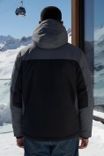 Купить Горнолыжная куртка мужская зимняя темно-серого цвета 7612TC, фото 3