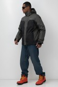 Купить Горнолыжная куртка мужская зимняя темно-серого цвета 7612TC, фото 6
