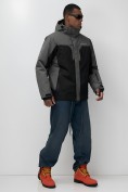 Купить Горнолыжная куртка мужская зимняя темно-серого цвета 7612TC, фото 7