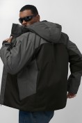 Купить Горнолыжная куртка мужская зимняя темно-серого цвета 7612TC, фото 12