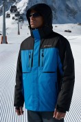 Купить Горнолыжная куртка мужская зимняя голубого цвета 7616Gl, фото 4