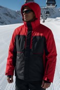 Купить Горнолыжная куртка мужская зимняя красного цвета 7616Kr