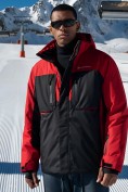 Купить Горнолыжная куртка мужская зимняя красного цвета 7616Kr, фото 3